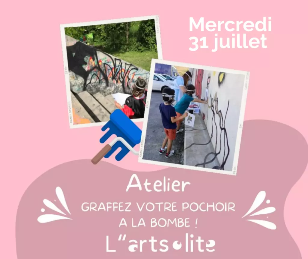 Atelier pochoir à la bombe du 31 juillet
