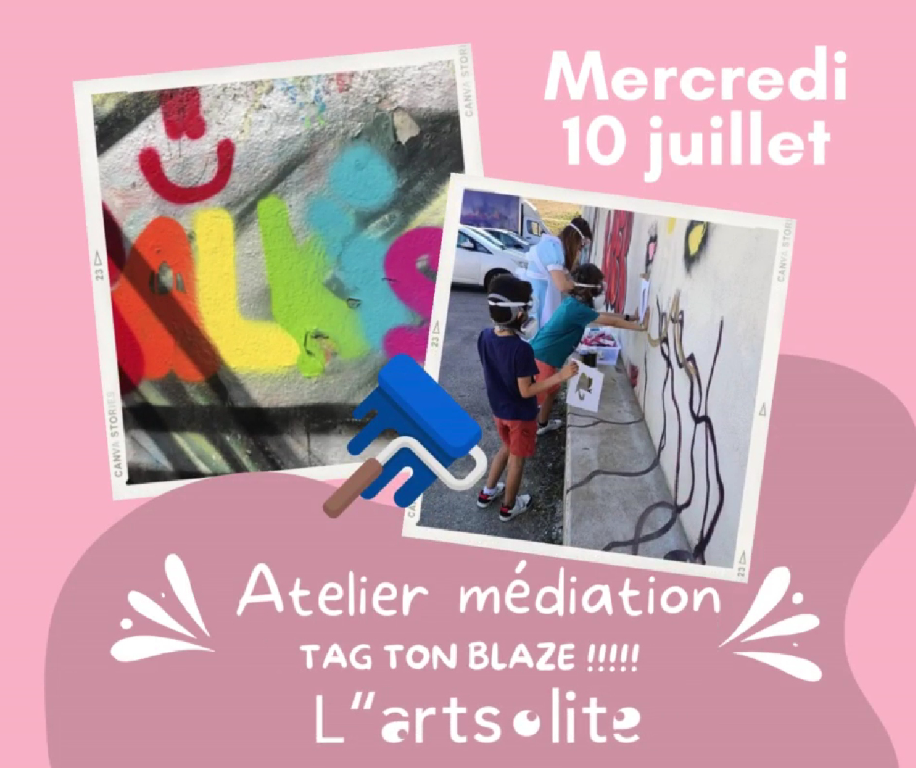 Atelier Tag Ton Blaze du 10 juillet 2024 à L'artsolite