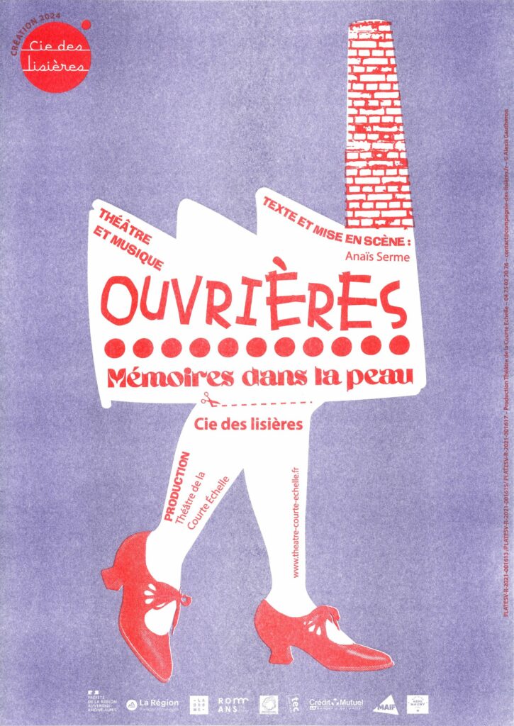 Affiche de la pièce de théâtre Ouvrières, Mémoire dans la peau. Préambule théâtral à L'artsolite le 16 janvier 2025 à 18h30