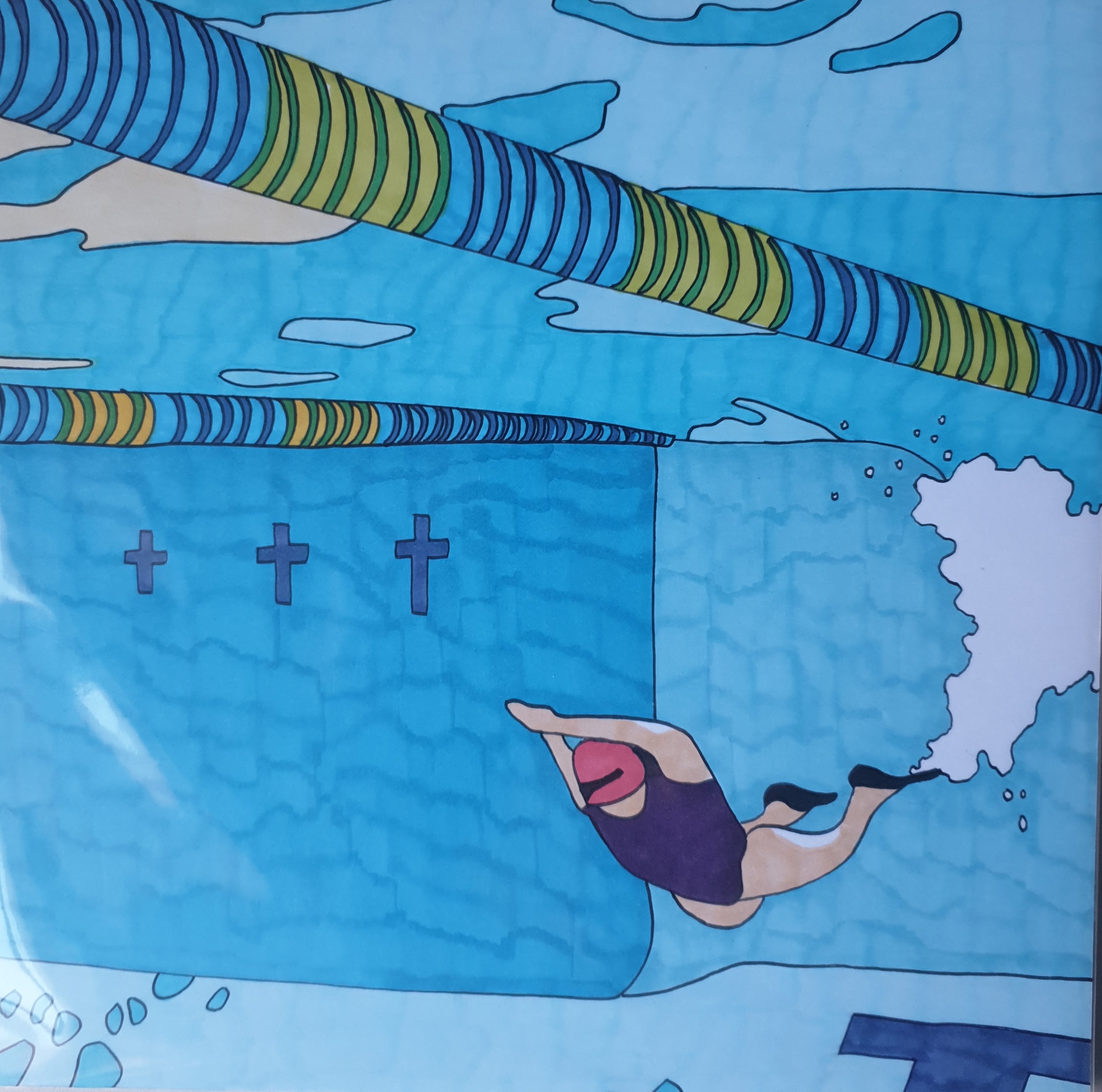 Œuvre originale Dorothée Richard Piscine plongeon