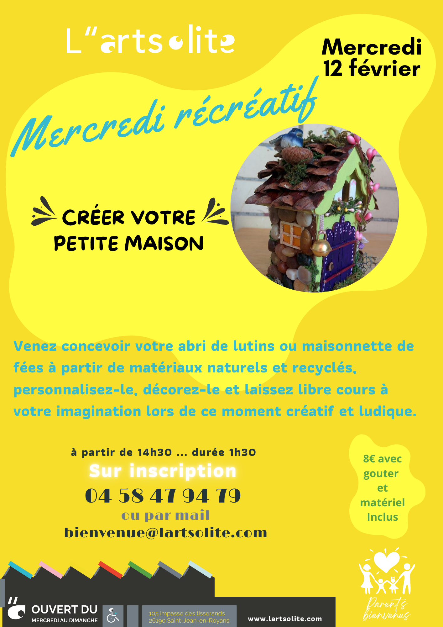 Atelier récréatif du 12 février 2025 créez votre propre maisonnette