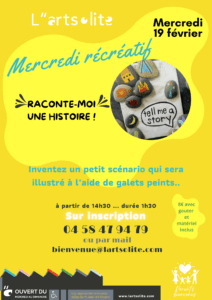Programmation culturelle Atelier récréatif de la boutique du 19 février 2025 raconte-moi une histoire