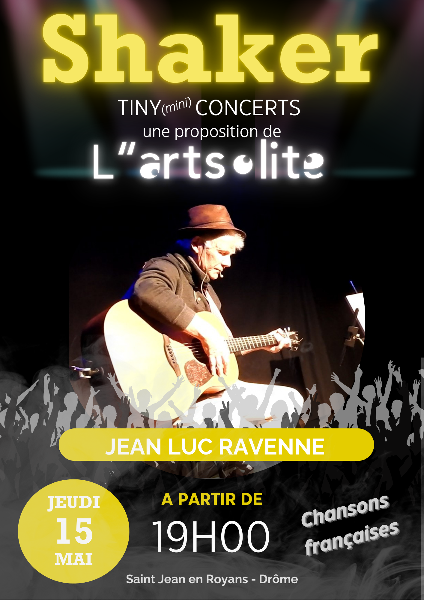 Affiche SHAKER concert Jean-Luc Ravenne jeudi 15 mai 19h
