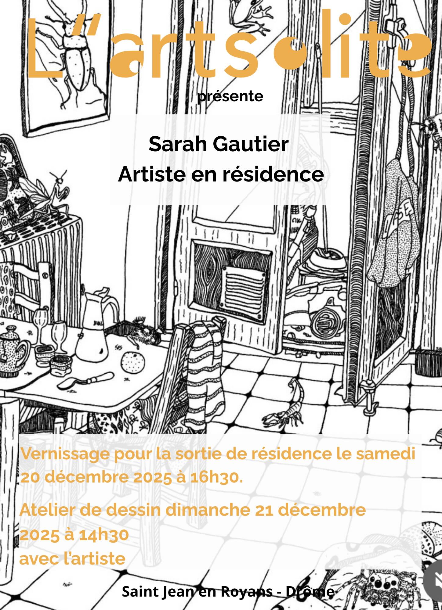 sarah gauthier atelier à l'artsolite
