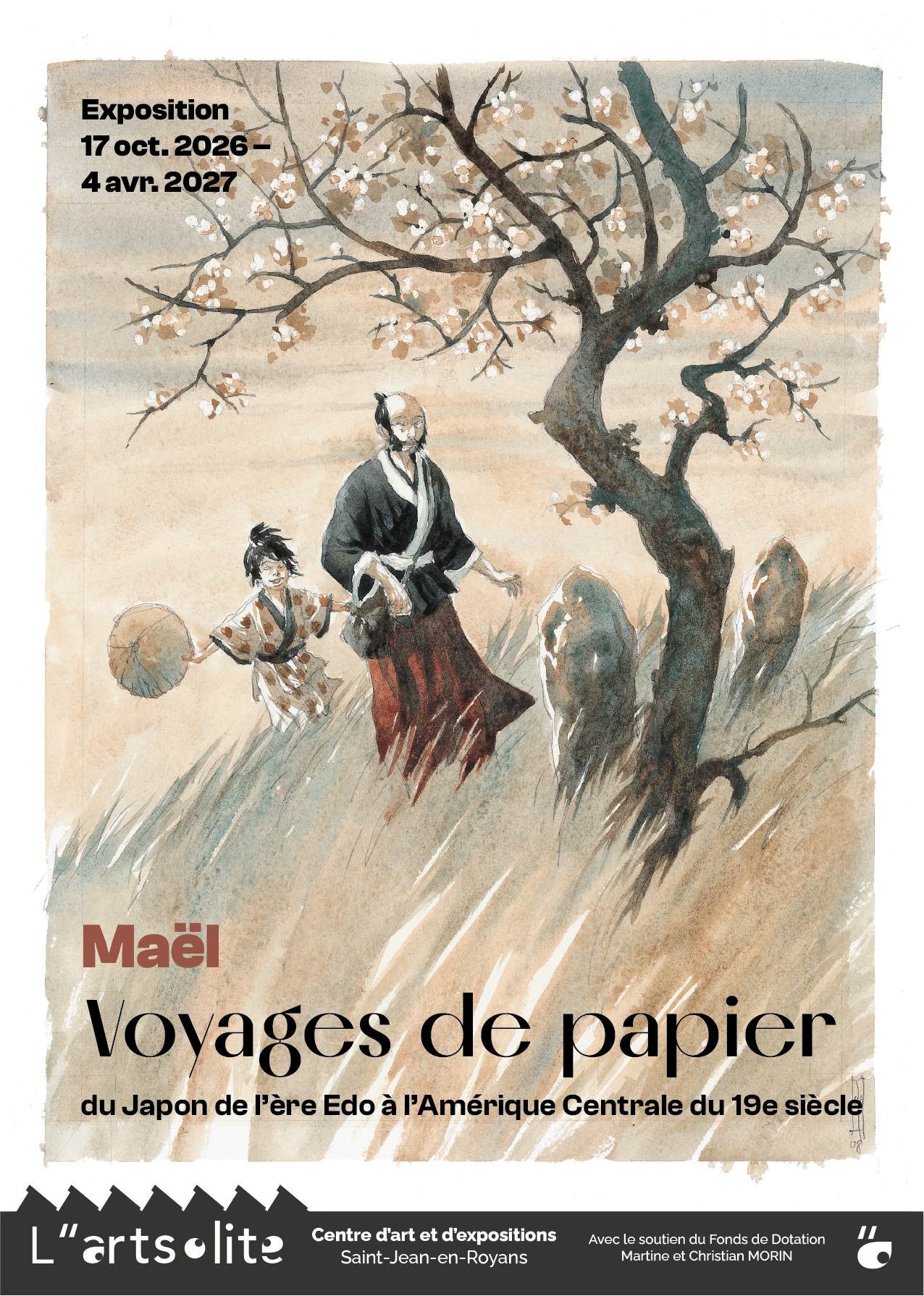 Affiche Maël - Voyages de papier - L'artsolite - 2026/2027